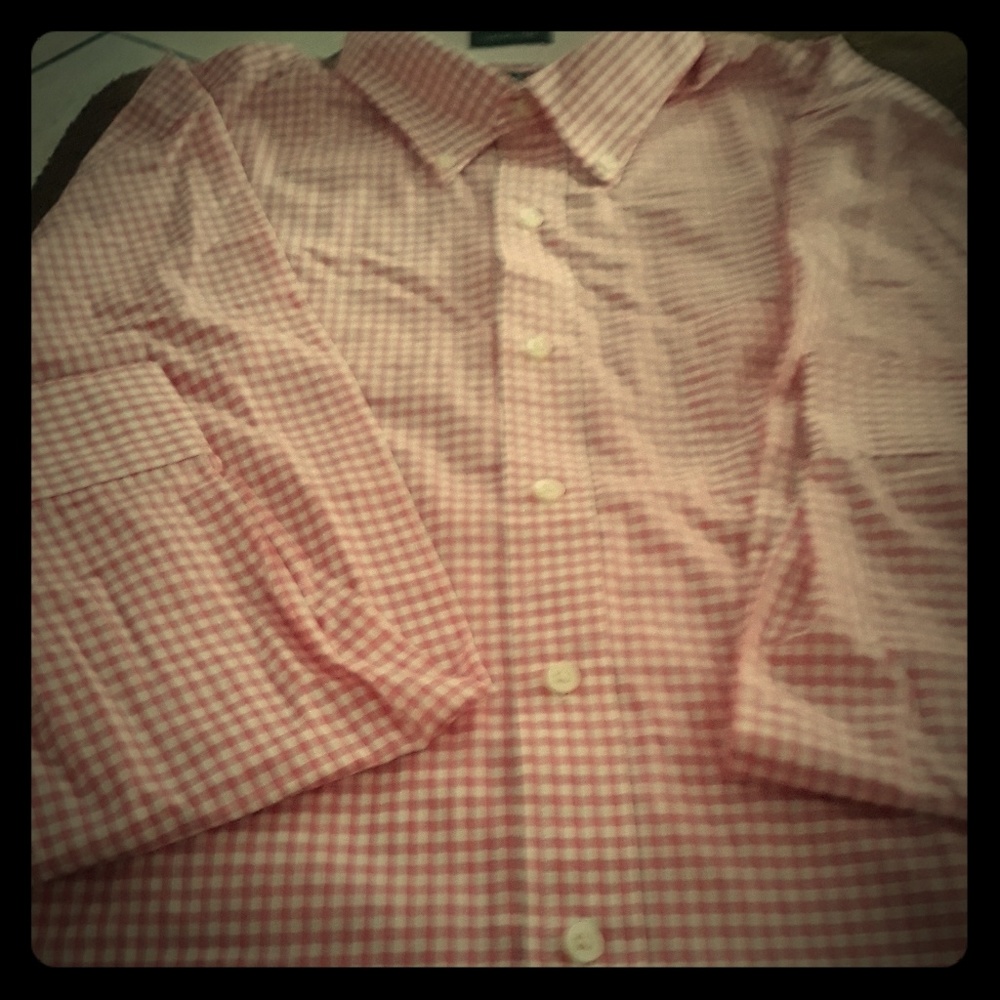 Light Pink & White Checkered Shirt